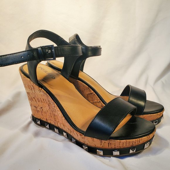 Torrid Studded Cork Wedge Sandals - Picture 2 of 9